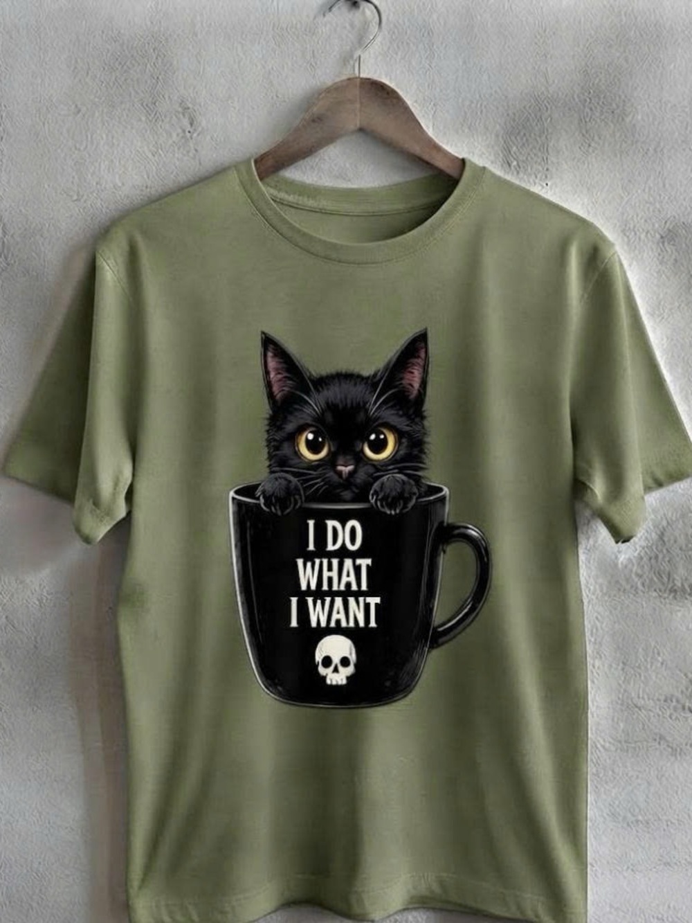 I Do What I Want Black Cat Funny Halloween Shirt